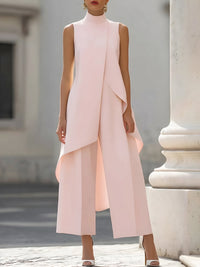 Elegant Wide-Leg Two-Piece Suit - Susan & Anne