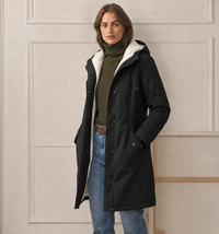 Sherpa-Lined Water-Repellent Hooded Parka – Susan & Anne