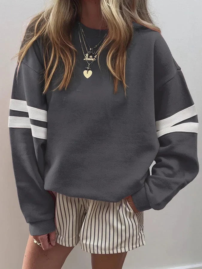 Women's Casual Striped Sweatshirt