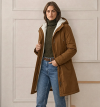 Sherpa-Lined Water-Repellent Hooded Parka – Susan & Anne