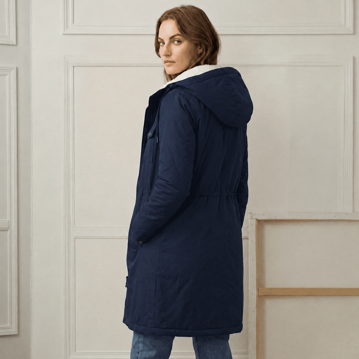 Sherpa-Lined Water-Repellent Hooded Parka – Susan & Anne