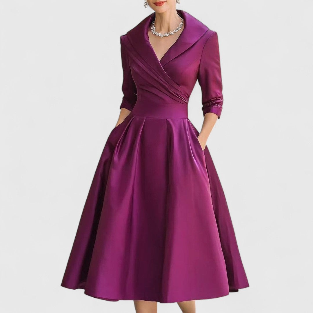 Manon - V-Neck Midi Dress