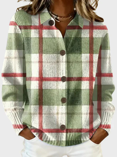 Taylor - Retro Plaid Cardigan