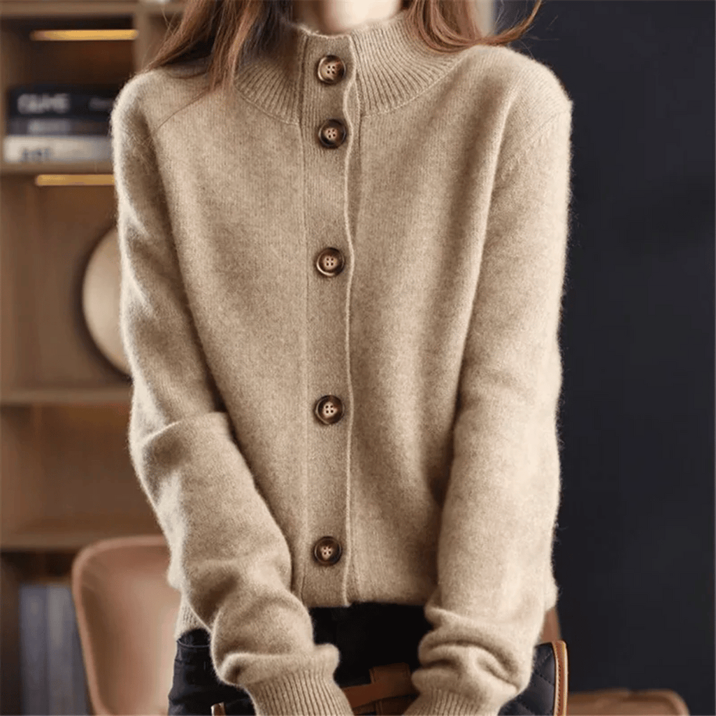 Chic High-Neck Cardigan