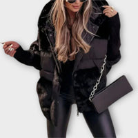 Front view of the elegant puffer jacket
