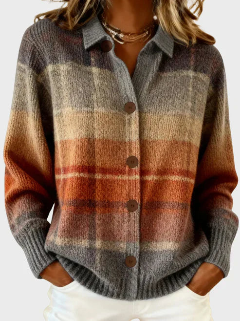 Taylor - Retro Plaid Cardigan