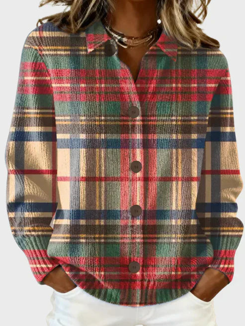 Taylor - Retro Plaid Cardigan