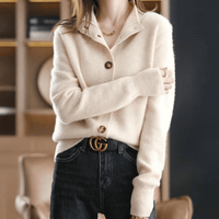 Chic High-Neck Cardigan