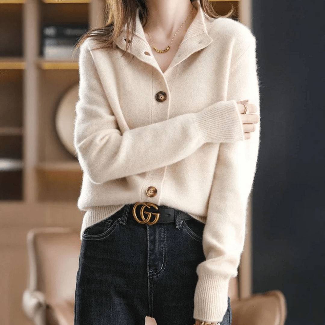 Chic High-Neck Cardigan