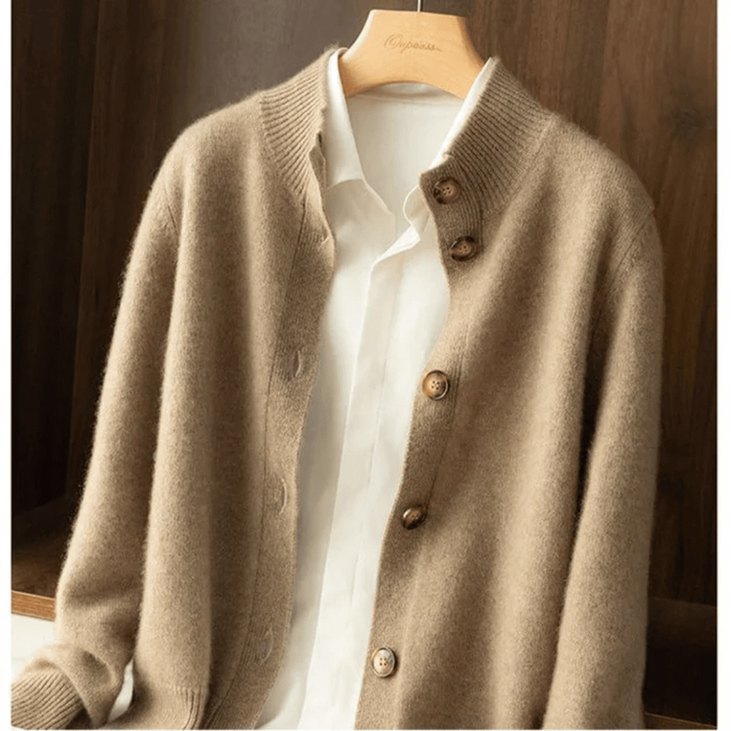 Chic High-Neck Cardigan