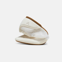 Ciara – Square-Toe Organza Sneakerinas - Cream