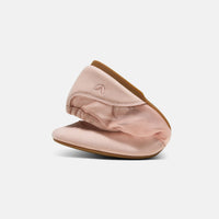 Ciara – Square-Toe Organza Sneakerinas - Peach Blush