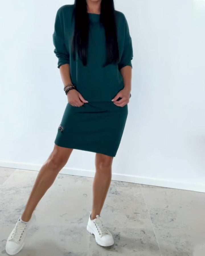 Clemence - Long-Sleeve Shift Dress