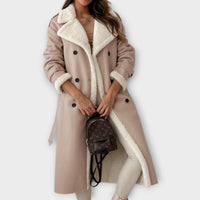 Sherpa-Lined Double-Breasted Trench Coat – Susan & Anne