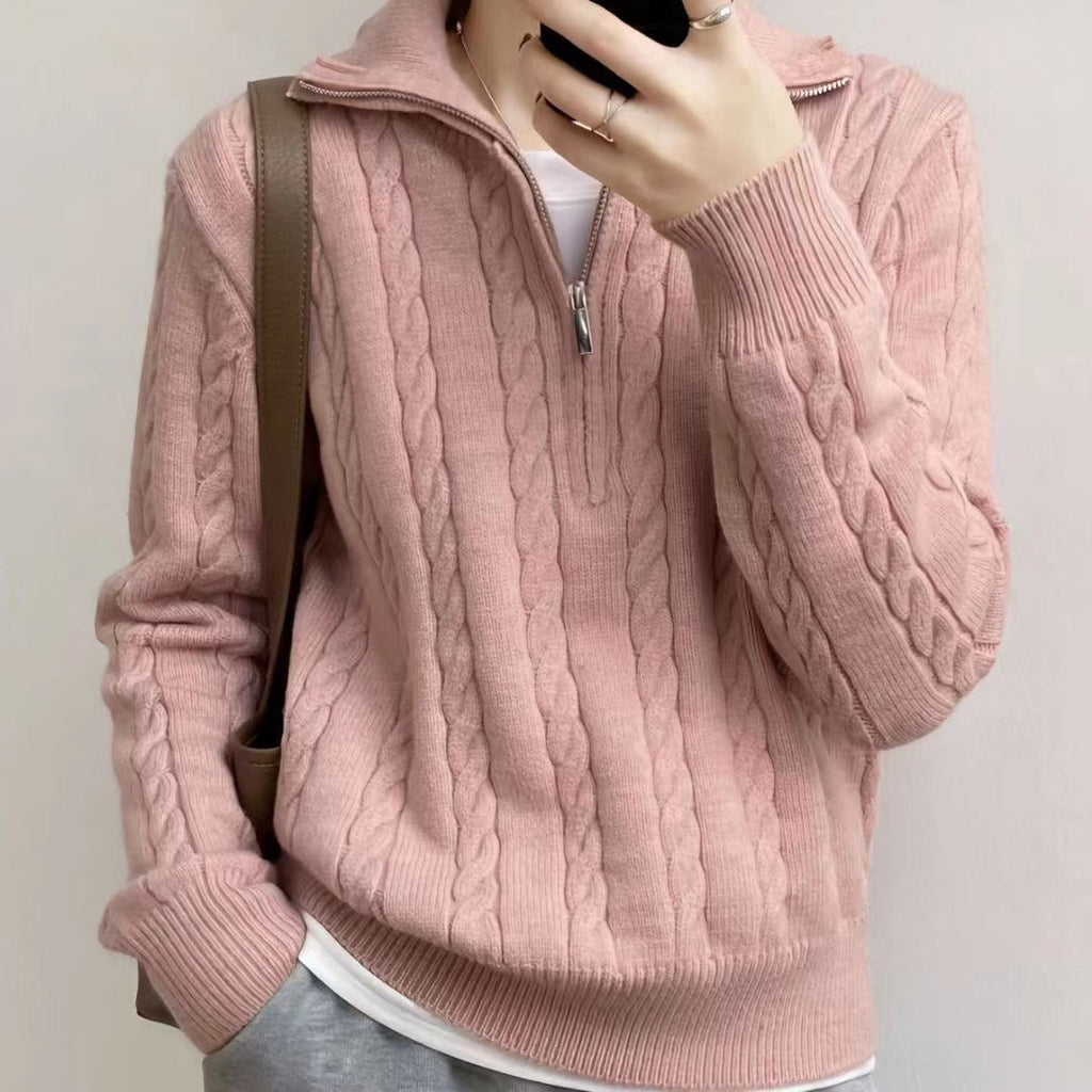 Cotton Half Zip Sweater