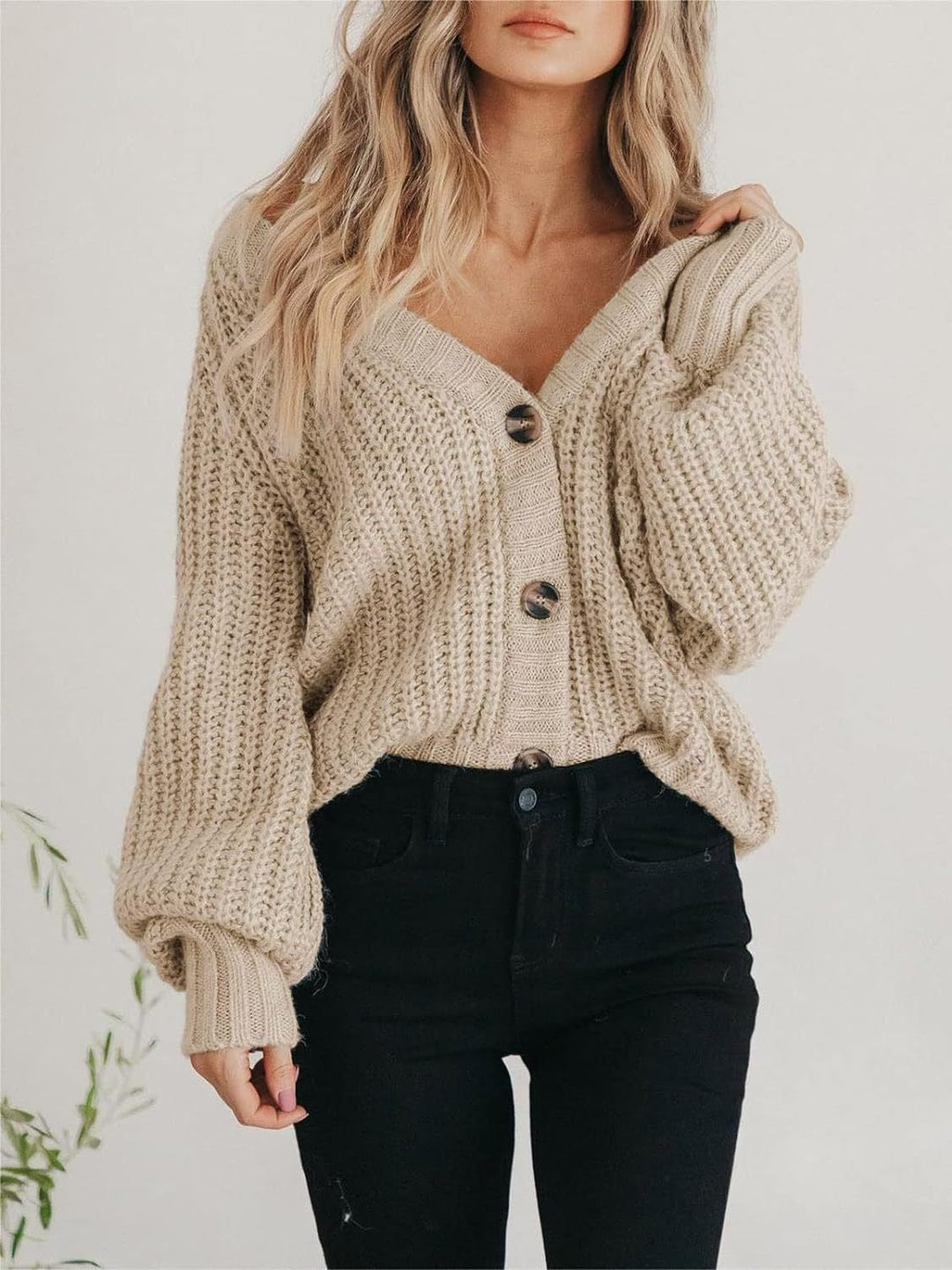 Emily | Button Up Long Sleeve Cardigan