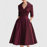 V-Neck Midi Dress