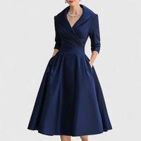 V-Neck Midi Dress