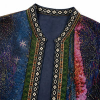 Art-Print Open Jacket for Effortless Style - Susan & Anne