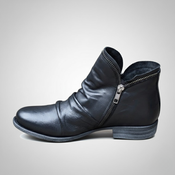 Maren - Orthopedic Leather Zip Boots