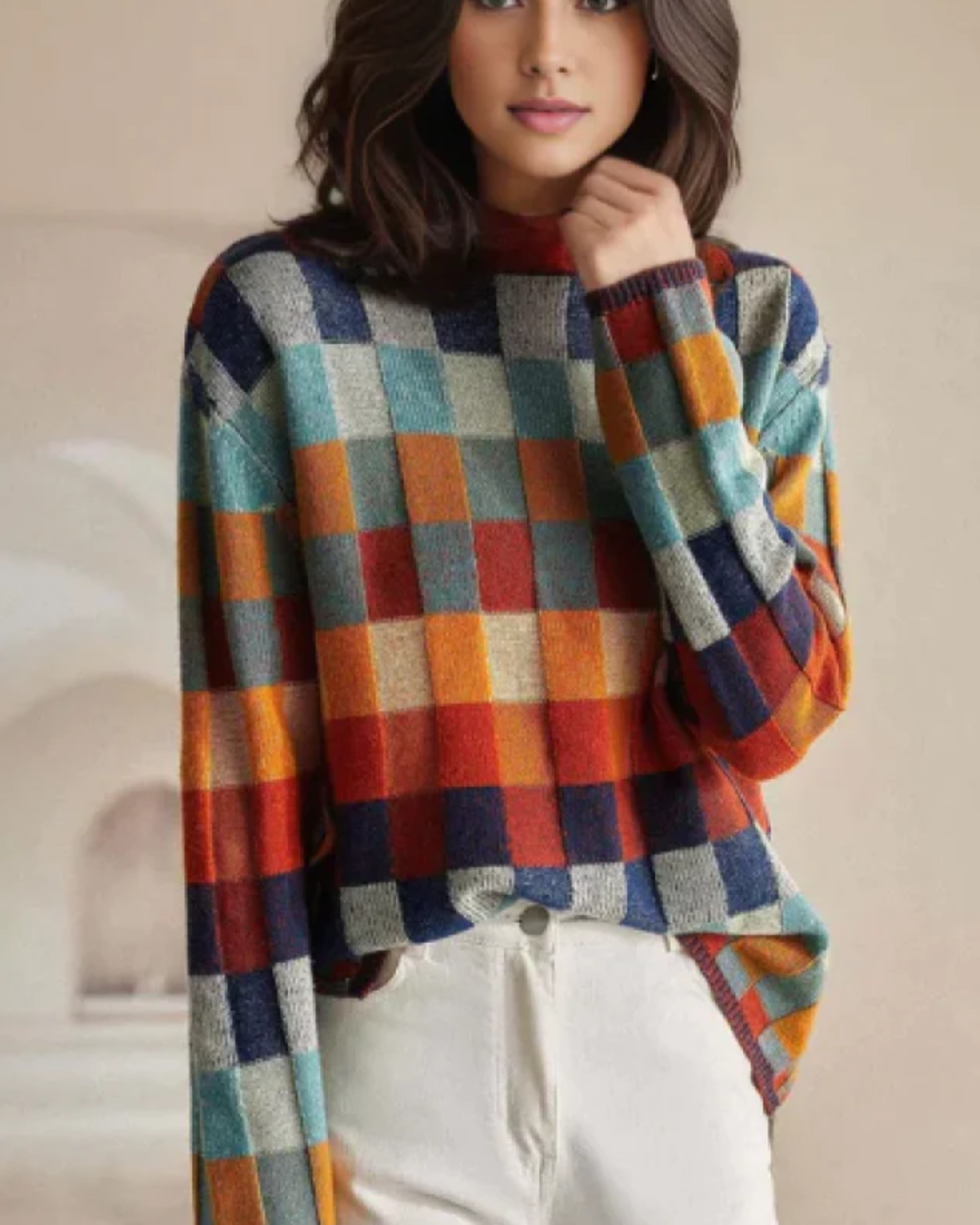 CASHMERE PATCHWORK SWEATER