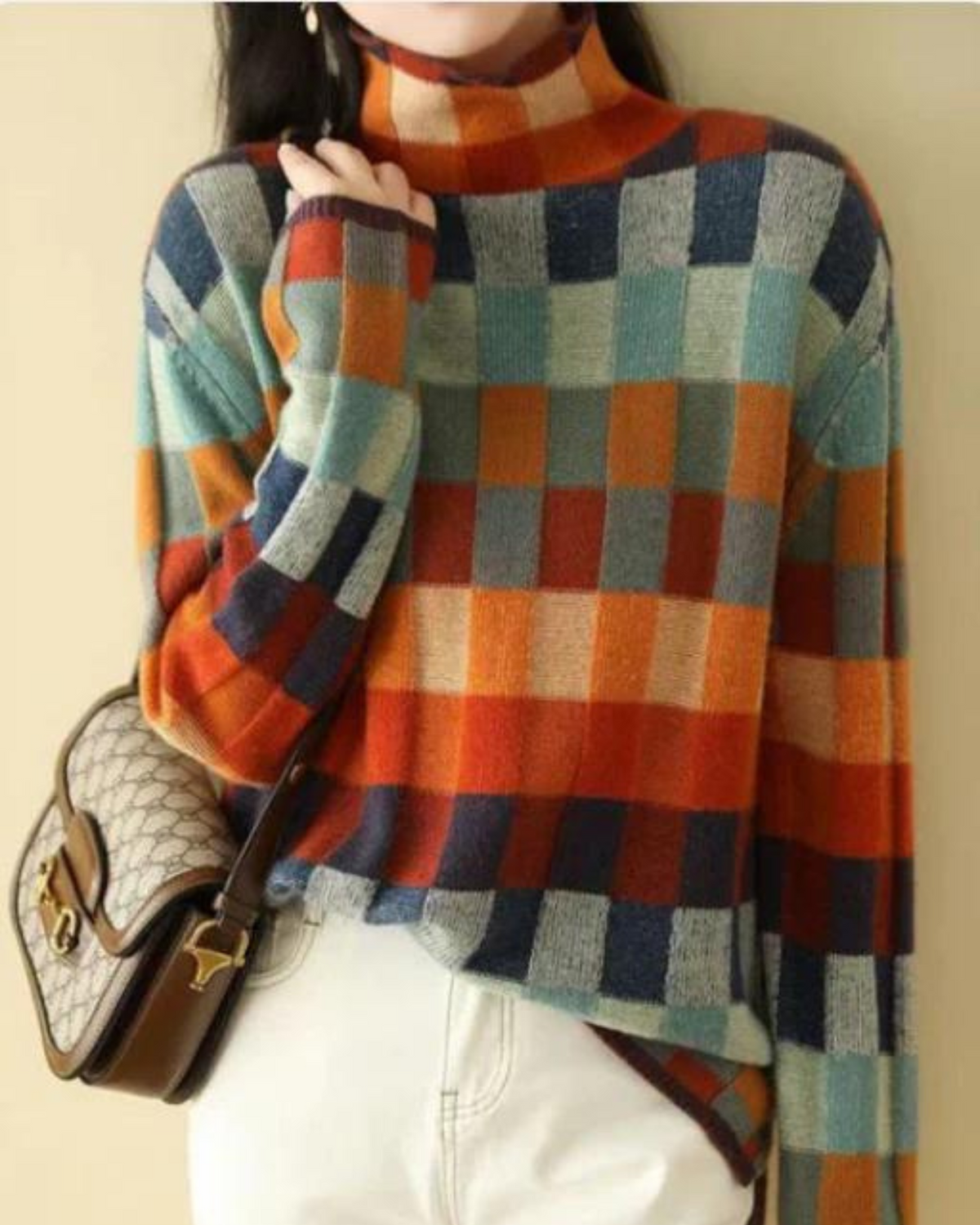 CASHMERE PATCHWORK SWEATER