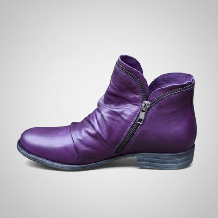 Maren - Orthopedic Leather Zip Boots