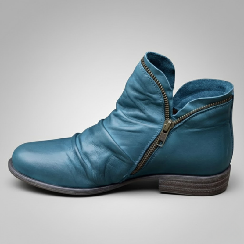 Maren - Orthopedic Leather Zip Boots