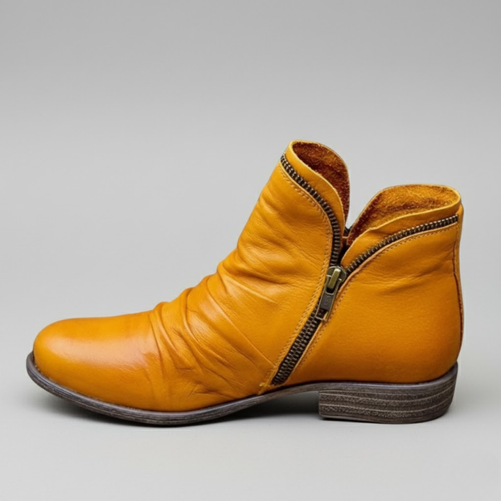 Maren - Orthopedic Leather Zip Boots