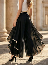 Draped Palazzo Trousers