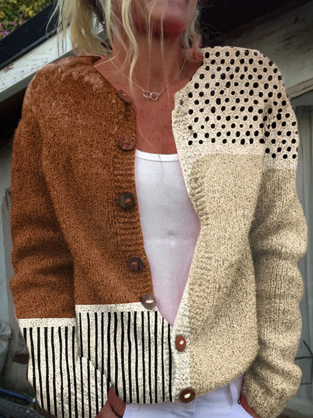 Patchwork Vintage Knit Cardigan - Susan & Anne