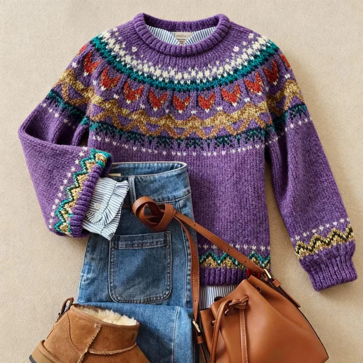 Vintage Nordic Knit Sweater