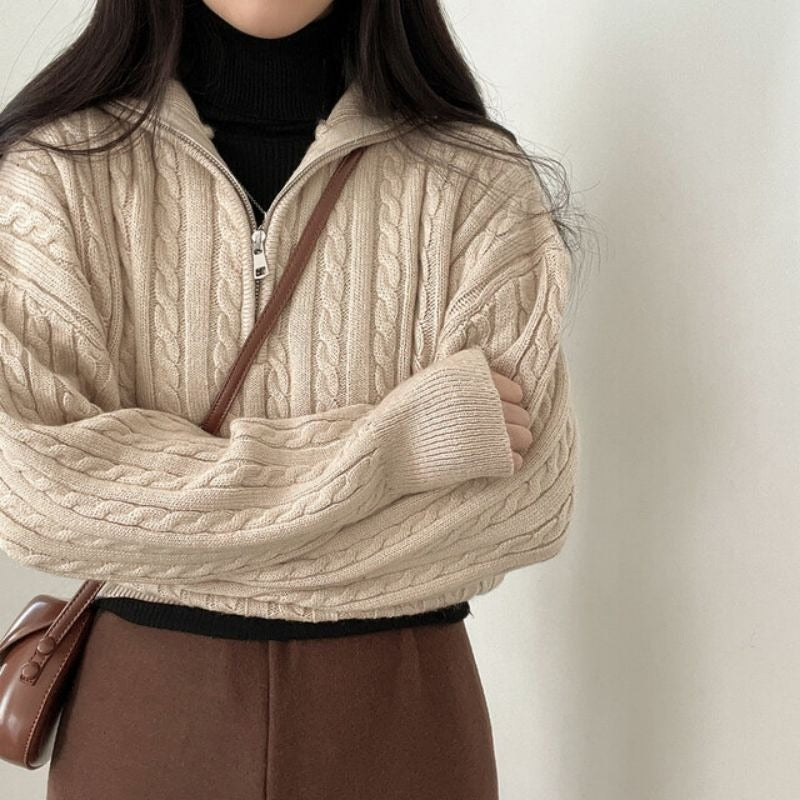 Cotton Half Zip Sweater
