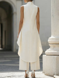 Elegant Wide-Leg Two-Piece Suit - Susan & Anne