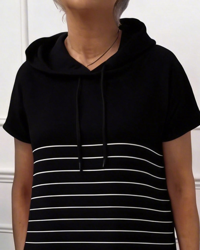 Victoire - Hooded Striped Dress