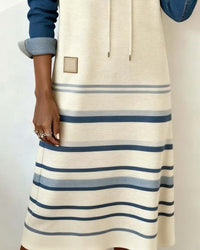 Hooded Patchwork Dress