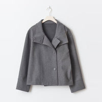 Elegant Wool Pea Coat for Women with Stand Collar Long Sleeve Oversized Button Front Winter Style - Susan & Anne