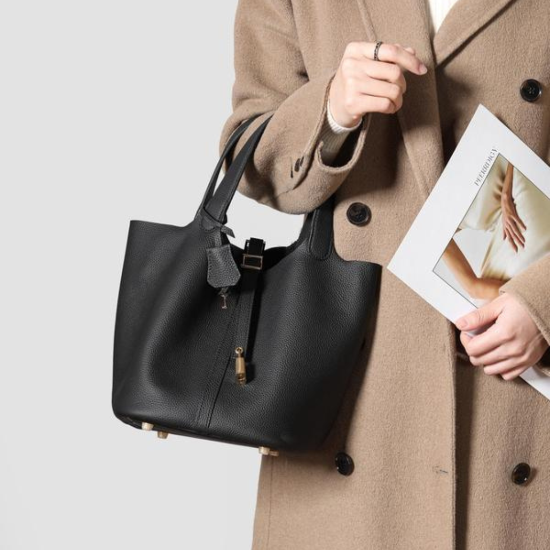 Pebbled Lock Bag