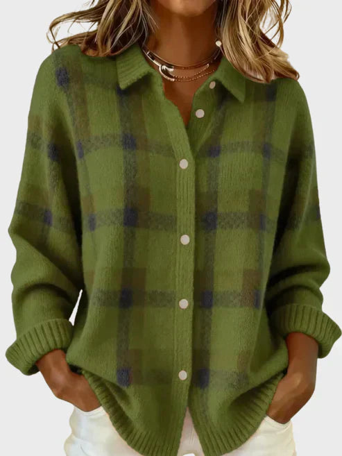 Taylor - Retro Plaid Cardigan