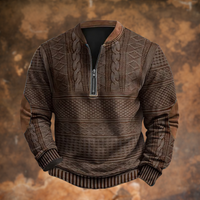 Textured Half-Zip Pullover Sweater