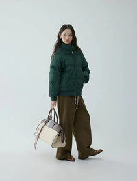 High Button-Collar Puffer Jacket