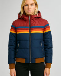 Retro Stripe Quilted Puffer Jacket – Susan & Anne