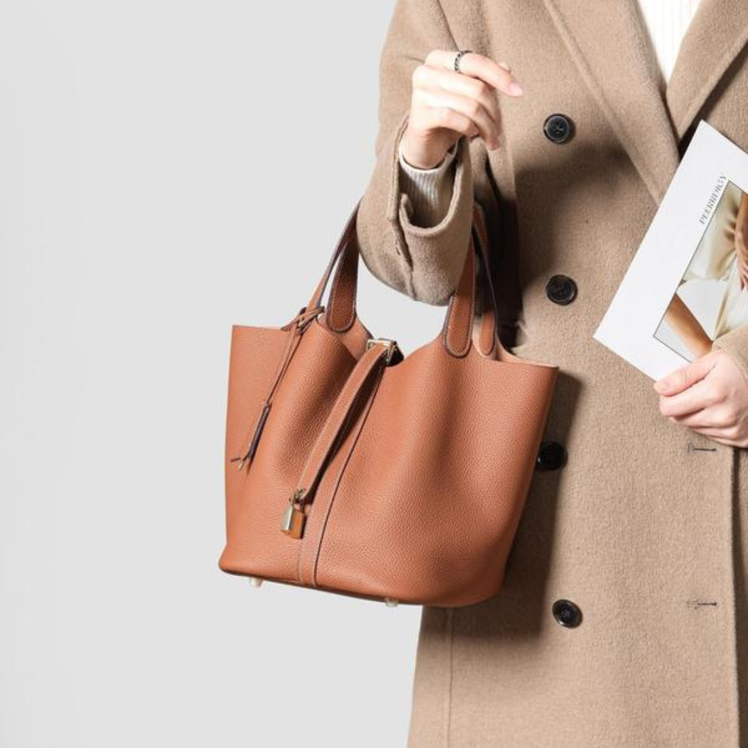 Pebbled Lock Bag