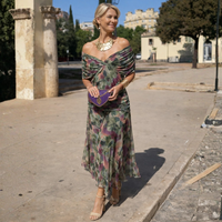 Mikaela – Tummy Flattering Off Shoulder Maxi Dress