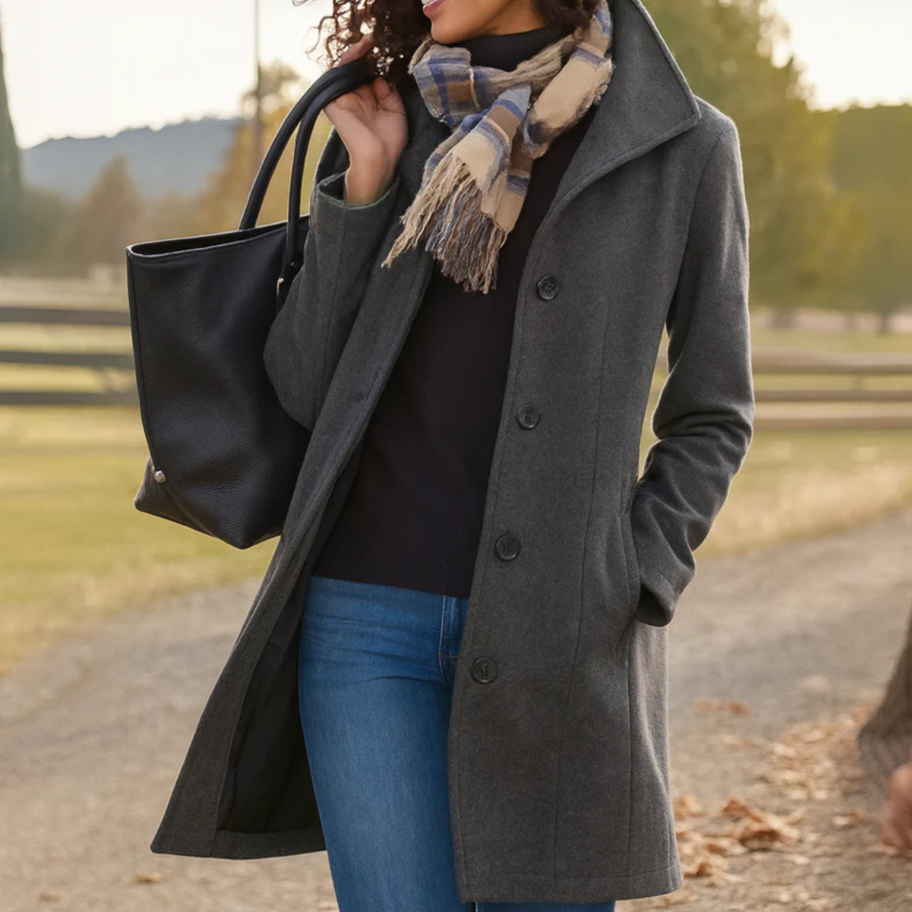 Classic Straight Button Coat – Susan & Anne