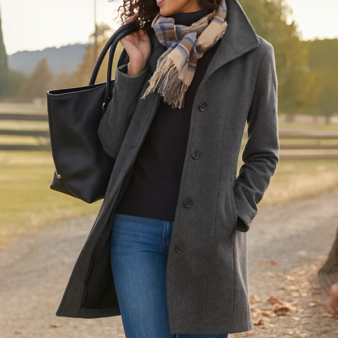 Classic Straight Button Coat – Susan & Anne