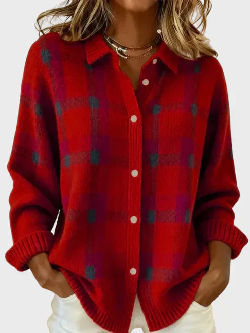 Taylor - Retro Plaid Cardigan