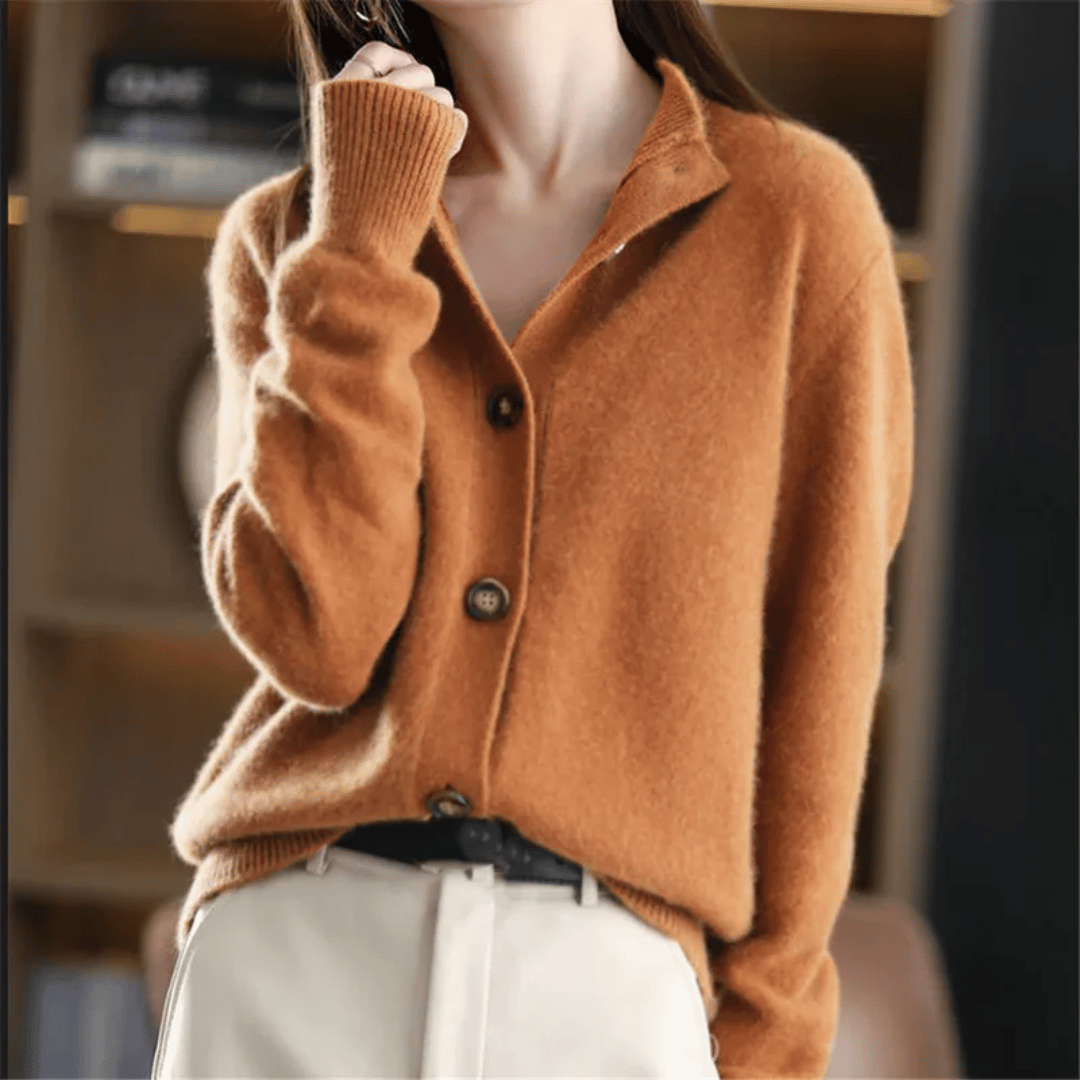 Chic High-Neck Cardigan