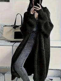 Front view of the rosalienne soft-touch longline cardigan