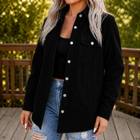 Oversized Wide-Wale Shirt Jacket - Susan & Anne
